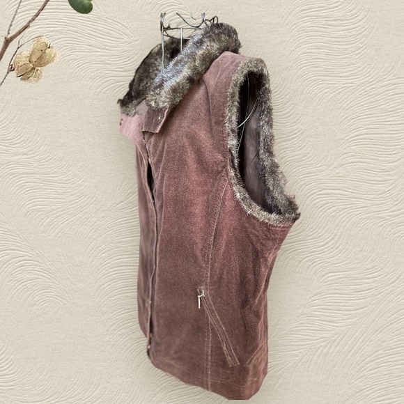 J.Jill Faux‎ Fur Neck Trim Vest Size L - Picture 6 of 6